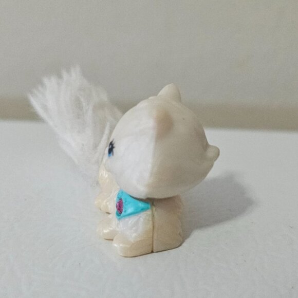 Vintage Kenner Littlest Pet Shop Fluffy Tail Persian Kitty Cat 2.5  1994 White - Picture 2 of 5